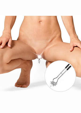 Затискач для клітора - Pearl Drop, Срібло Art of Sex (369952501)