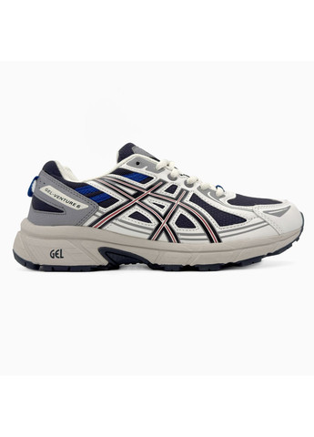 Бежевые демисезонные кроссовки мужские asics gel-venture 6 blue / beige асикс гель вентуре 6 No Brand