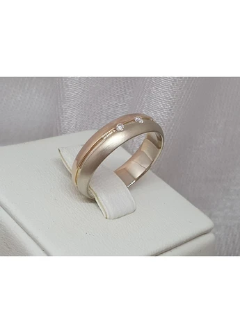 Золотое обручальное кольцо с бриллиантами. 8410424 No Brand (381578698)