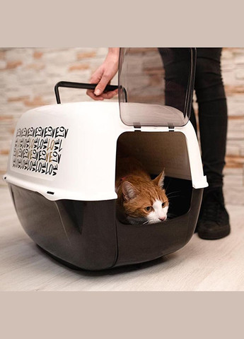 Закрытый туалет для кошек с узором Prima Decor (Ферпласт Прима Декор) Ferplast (315341005)