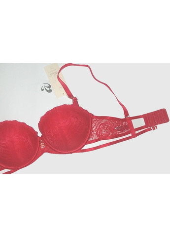 Красный балконет бюстгальтер анжелика с эффектом пуш-ап бюстик поролоновая чашка с кружевом Weiyesi с косточками