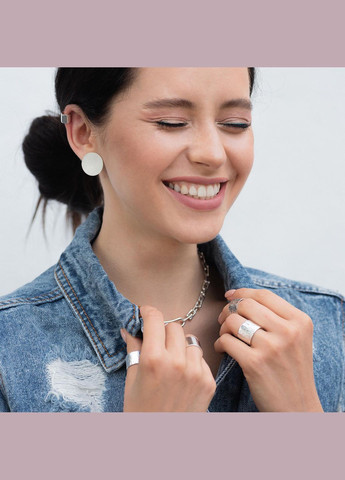 Срібна сережка-каффа 122703 Oniks (264644272)