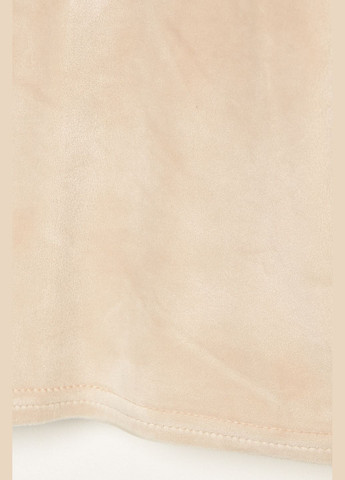 Світло-бежева демісезонна піжама дитяча велюрова світло-бежевого кольору майка + шорти Let's Shop