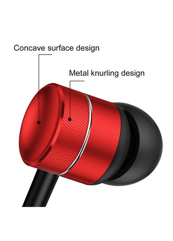 Навушники-вкладиші Encok провідні HiFi Stereo 3,5 mm з мікрофоном (червоні) Baseus (366874321)