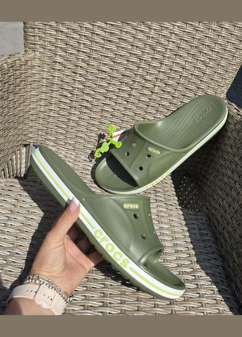 Крокс Баябенд Зелені Слайд Шльопанці Bayaband Army Green Crocs Slide (341107058)
