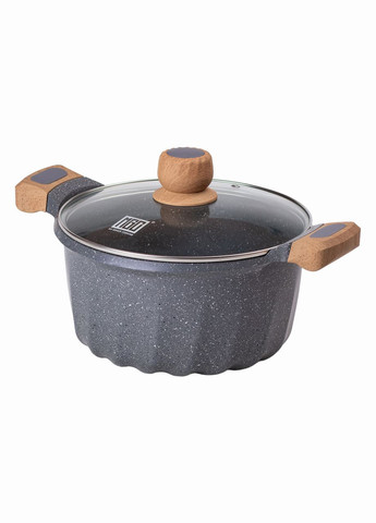 Каструля алюмінієва з антипригарним покриттям 5 л, сірий MGC (322771225)