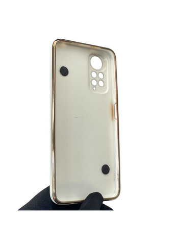 Чехол для телефона Redmi Note 11 4G женский с ремешком с украшениями и золотой окантовкой на седоме редми нот 11 4г белый gs1 Xiaomi (366232443)