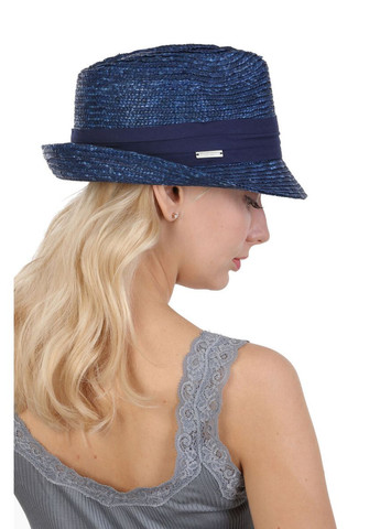 Капелюх трилбі із соломи синій (SC46532) Seeberger (295671600)