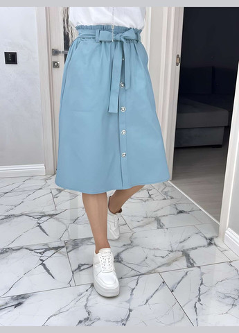 Спідниця жіноча джинс стрейч 42-56 шоколад (коричнева), бежева, молочна, м'ятна,... No Brand (332770548)