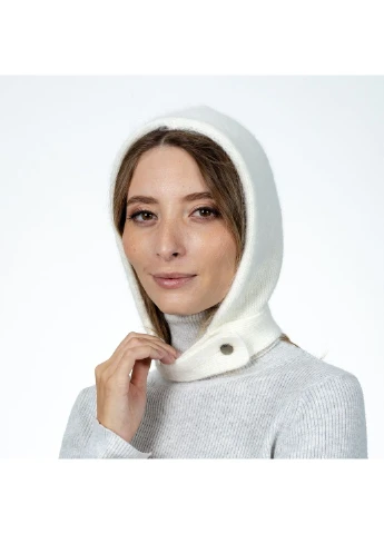 Шапка чепчик жіночий ангора білий ВІВА LuckyLOOK 575-264 (322780160)