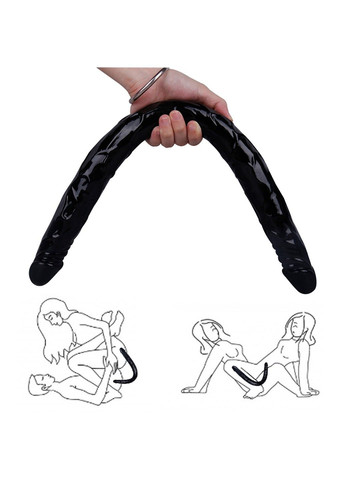 Подвійний анально-вагінальний чорний фалоімітатор 56*4 см We Love (284279447)