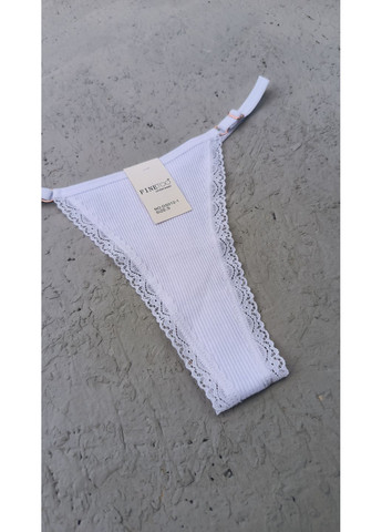 Бавовняні трусики стрінги в рубчик на регуляторах Finetoo (349826049)