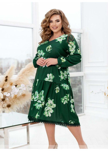 Зелена кежуал сукня Sofia з квітковим принтом