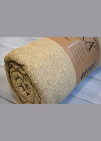 Простыня 140х200+25см махровая на резинке Бежевая Kayra (318387394)