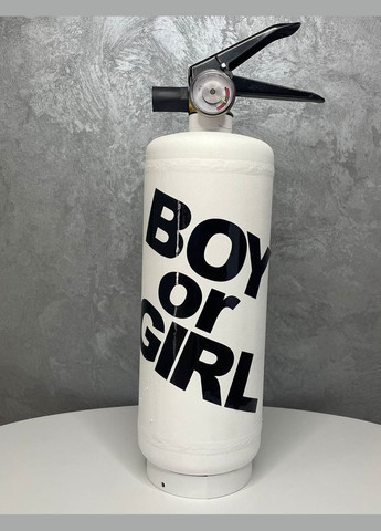 Белый Баллон Гендер Пати 1 кг с Голубой Краской Холи, Gender Party BOY OR GIRL, белый с черной наклейкой DobraMAMA (329194588)