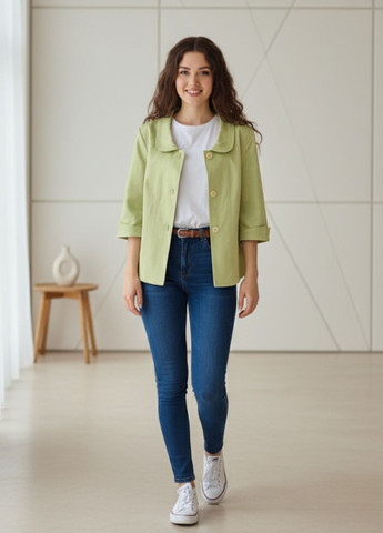 Жакет жіночий на гудзиках однотонний Deni (367047326)