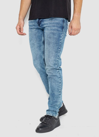 Синие демисезонные джинсы мужские однотонные 247R6301-1 Ager