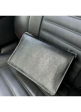 Жіноча міні сумочка чорна рептилія на плече з ланцюжком ProDobro (363259157)