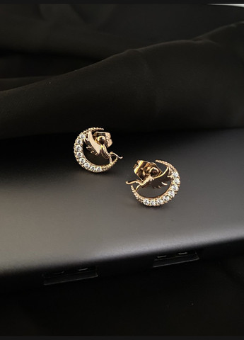 Сережки з янголом англійський замок золотого кольору 30722 Fashion (335814420)
