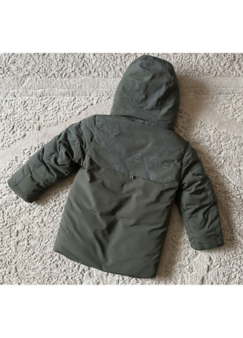 Комбінована зимня дитяча зимова подовжена куртка пальто на хлопчика 104-128 No Brand