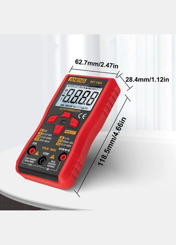 Портативный цифровой мультиметр M118A с автодиапазоном Aneng (303401441)