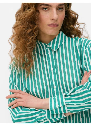 Зелена блуза літо,зелений в білу смужку, Primark