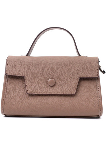 Женская сумка с геометрическим клапаном из натуральной кожи 22630 Коричневая Vintage (297956958)