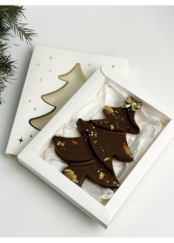 Новогодняя молочная шоколадка елка в подарочной упаковке в форме новогодней елки - BerryBar 75г No Brand (370608452)