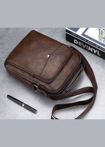 Чоловіча сумка планшетка еко шкіра темно-коричневий No Brand (301212099)