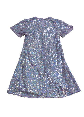 Лиловое платье праздничное, лиловое с пайетками, 134-140 см, 9-10 р George (279340963)