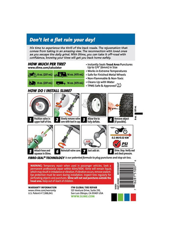 Антипрокольна рідина для беcкамерок, 473мл Slime (361075602)