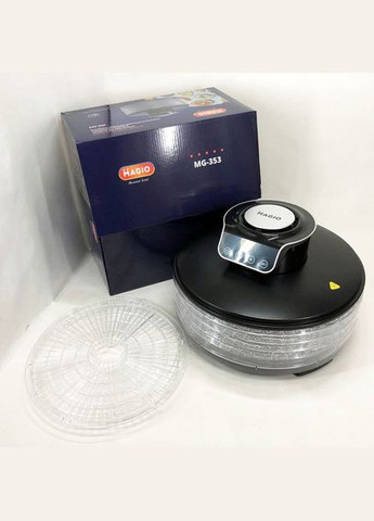Сушарка для овочів та фруктів MG-353 9л Електросушарка для продуктів LED дисплей 245Вт Сірий Magio (297993939)