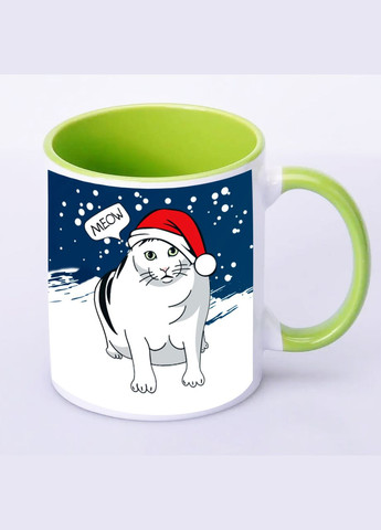 Чашка с принтом "Кот Бендер" / Кружка новогодняя с символом года 330мл (цвет чёрный) (16718) No Brand (312487668)