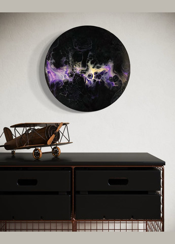 Подарочный набор для создания картины в технике абстрактной живописи жидкий акрил Палитра "Галактика". Круг 30 см Barva (315891029)