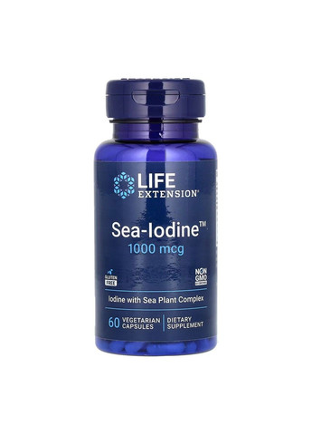 Морской Йод Sea-Iodine™ 1000мкг – 60 вег.капсул Life Extension (285718674)
