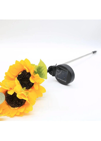 Ліхтар лампа світильник газонний садовий на сонячній батареї із сутінковим датчиком 42,5 см (478183-Prob) Соняшники Unbranded (303078079)