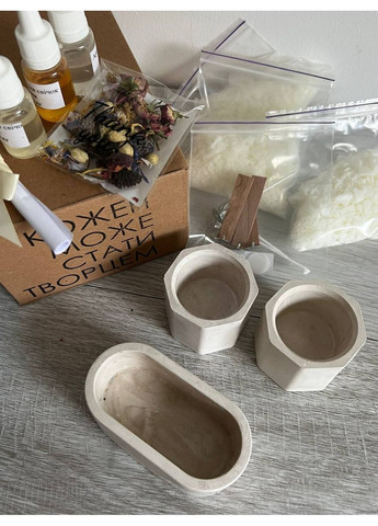 Подарочный набор для создания 3х свечей белый Hand Made (369564764)