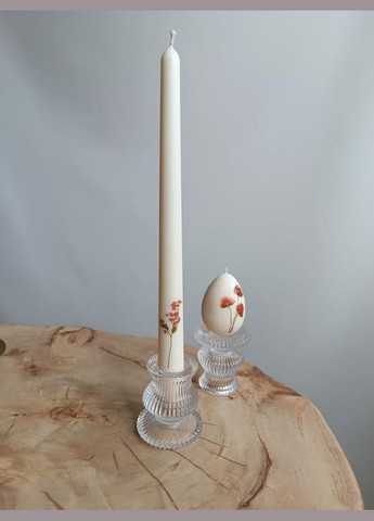 Свічник скляний двосторонній | для столових та формових свічок | міцний, універсальний No Brand (330766780)