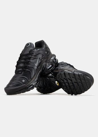 Чорні Осінні кросівки чоловічі nike air max tn plus black | найк аір макс тн плюс чорні No Brand