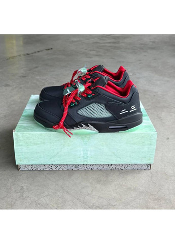 Чорні Осінні кросівки чоловічі nike air jordan retro 5 low sp black найк аір джордан No Brand