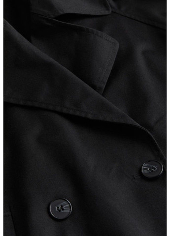Чорна демісезонна жіноча полотняна куртка н&м (56984) xs чорна H&M