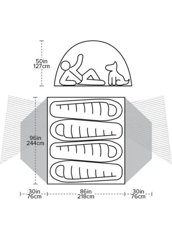 Палатка Copper Spur UL4 Темно Big Agnes (365308093)