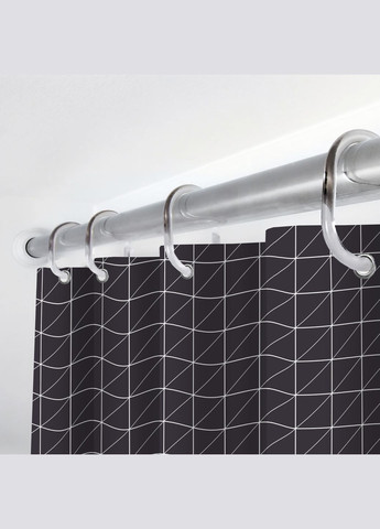 Шторка для ванной комнаты Square 180x180 с 12 кольцами, Черный Woko - (304514208)