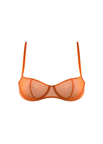 Помаранчевий балконет бюстгальтер з мікросітки Nokaya з кісточками