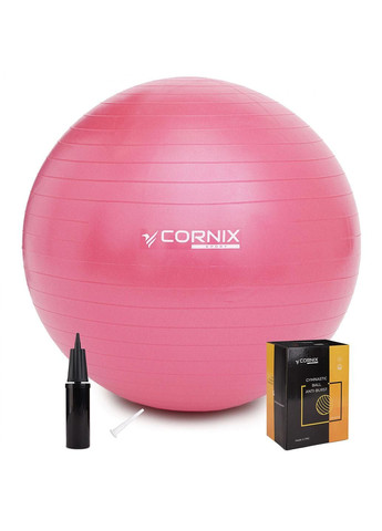 М'яч для фітнесу (фітбол) 85 см Anti-Burst XR-0251 Pink Cornix (279303133)