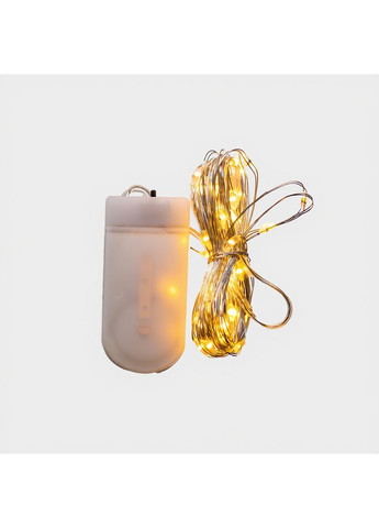 Гирлянда Роса нить 50 LED длина 5 м на батарейках, желтый GarlandoPro (367983875)