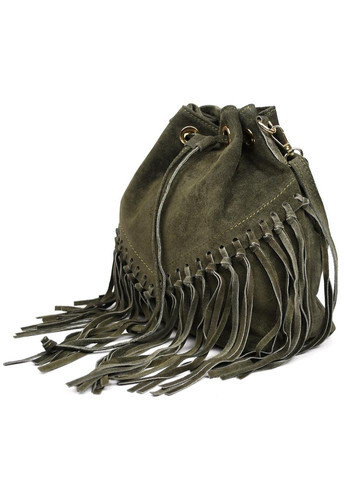 Жіноча замшева сумка на плече (Італія) fz189624 оливкова Firenze (316702201)