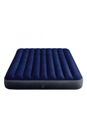 Двухместный надувной матрас для сна и отдыха 64765 с велюровым покрытием 152х203х25 см с ручным насосом и подушками Intex (350349145)