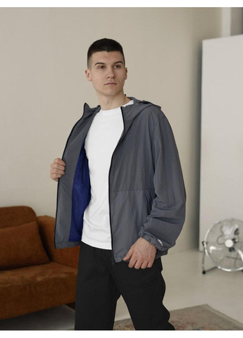 Серая демисезонная мужская демисезонная куртка плащевка серая Freedom