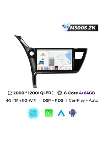 Штатная магнитола MS 2k Toyota Auris (2017-2018) CarPlay QleD Mekede (372201678)